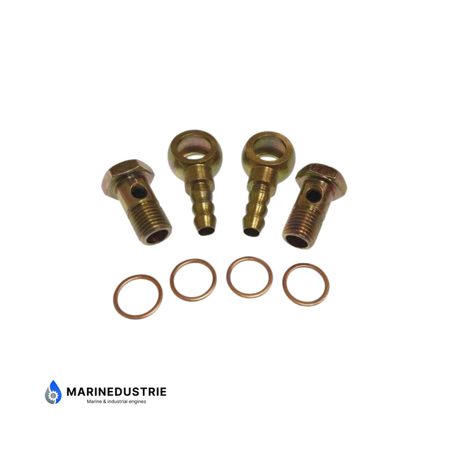 Brandstoffilter aansluitkit 8mm slang - 1/2-20UNF