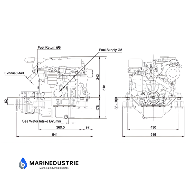 Craftsman CM2.16 16PS Schiffsmotor - 16PS