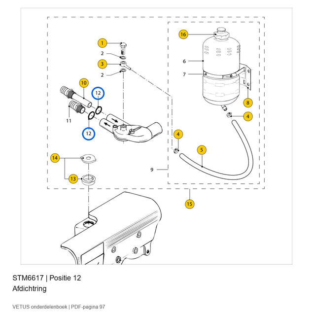 Afdichtring - Vetus - STM6617