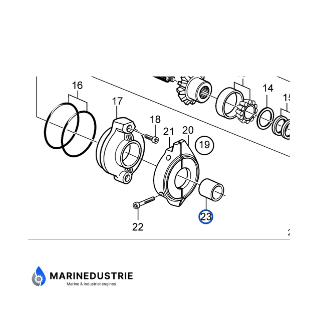 Spacer Volvo penta - 3582887 montage plaats