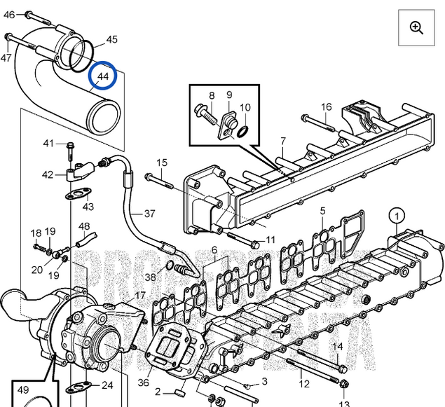 Ansaugkrümmer Volvo Penta D4 D6 - 3812945