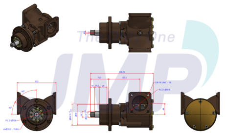 Impellerpumpe Volvo Penta TAMD120A, TAMD122A, TAMD120B, TAMD122C, TAMD122D TAMD122P - 358112 3829313