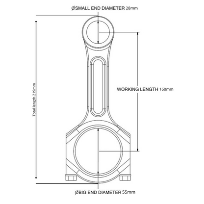 Pleuelstange Perkins 104, 403D, 404C, 404D, N843, N844