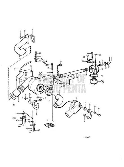 Volvo Penta 2003T Koelwaterpijp - 840953