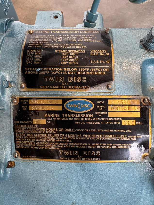 TwinDisc MG5050SC 2,45:1 Getriebe