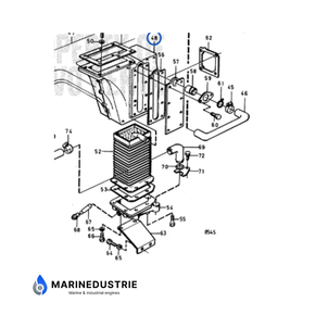 Aftercooler Volvo Penta compleet 844888 - 845582