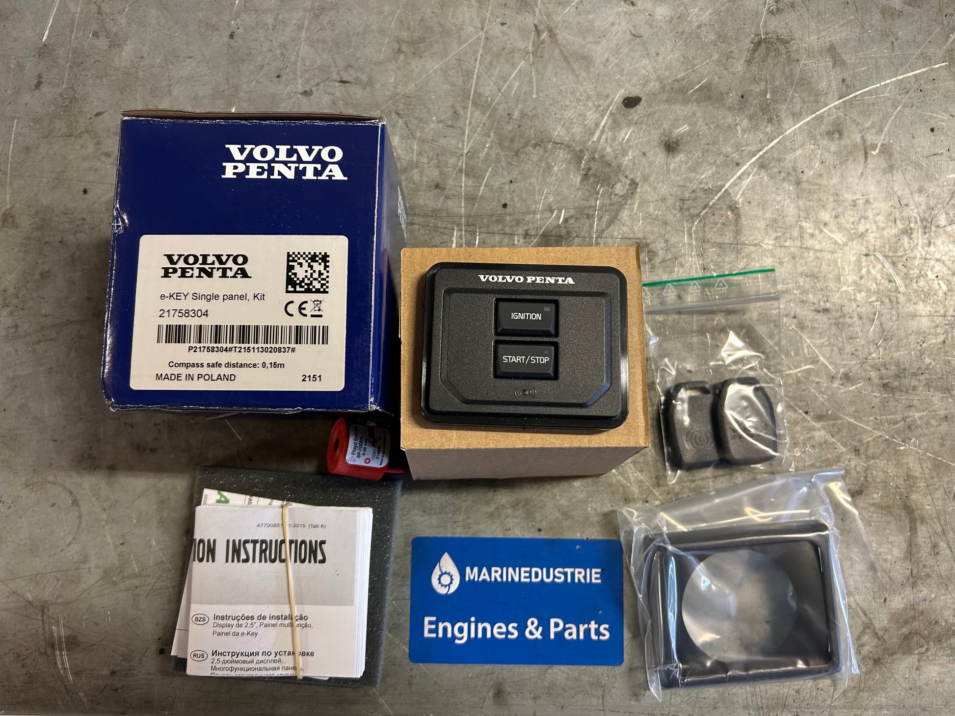 Volvo Penta E-Key Paneel - 21758304