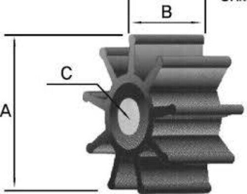 Impeller Volvo Penta MD7A MD7B 875583 3586496 21951342