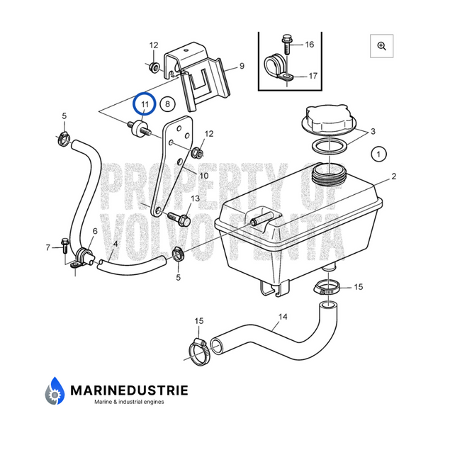 Volvo Penta Ausgleichsbehältergummi - 1348141