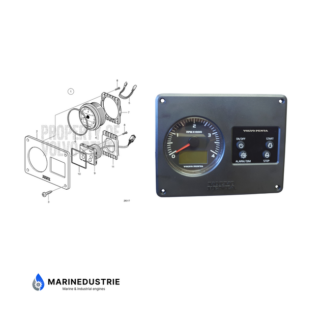 Volvo Penta MDI Instrumententafel komplett - 21576250