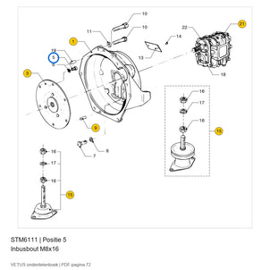 Inbusbout M8x16 - Vetus - STM6111