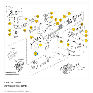 Warmtewisselaar compl. - Vetus - STM6243
