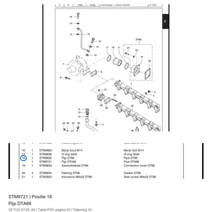 Pijp DTA66 - Vetus - STM9721