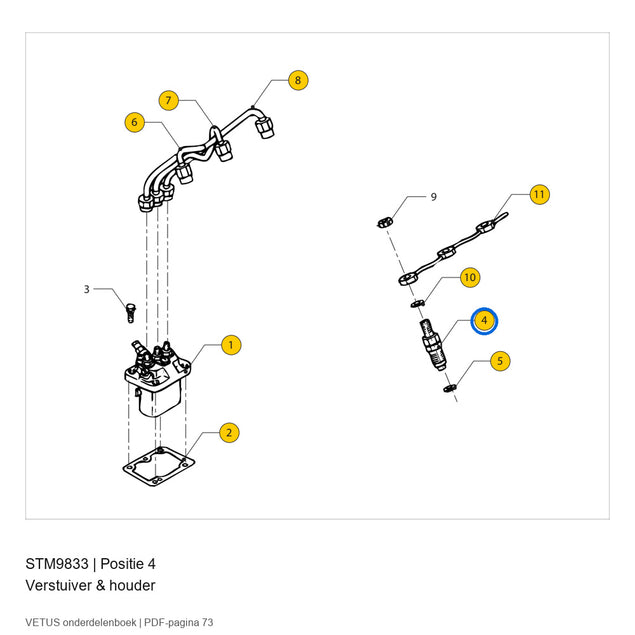 Verstuiver & houder - Vetus - STM9833