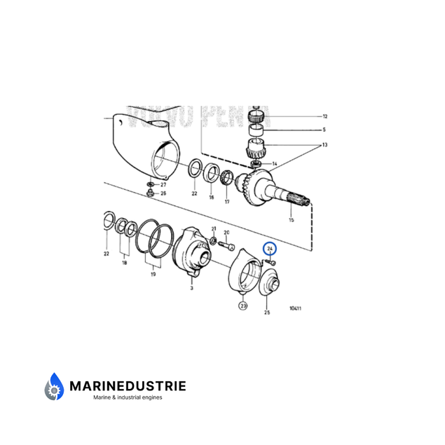 Saildrive anode bout 120S MS25S - 949823