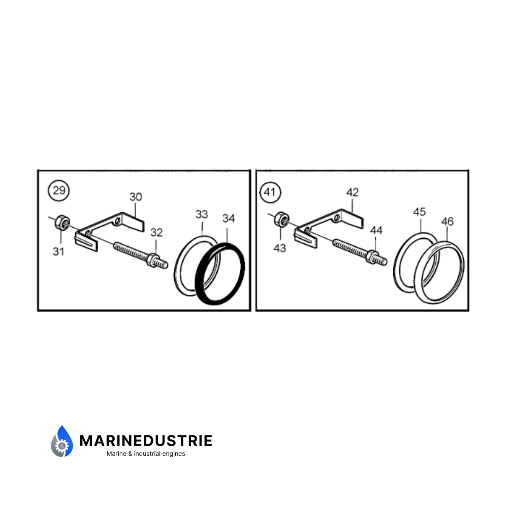 Toerenteller montage kit 85mm Volvo Penta - 881612 881614