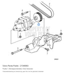 Volvo Penta poelie 21348063, positie 1 in de onderdelentekening