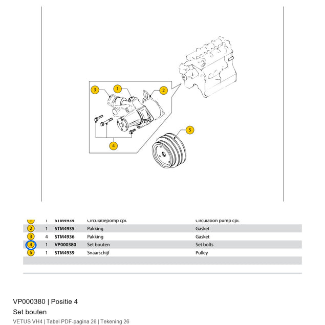 Set bouten - Vetus - VP000380