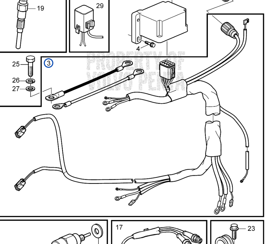 Kabelbaum Volvo Penta D1 D2 - 3843674