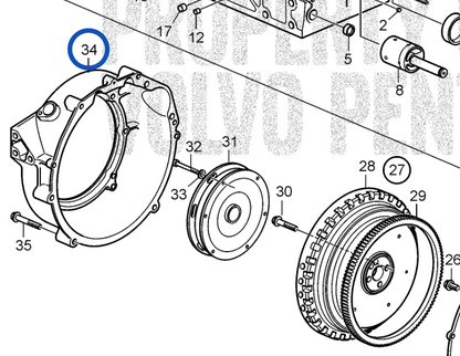 Schwungradgehäuse Volvo Penta D1 D2 - 21729462 3818550