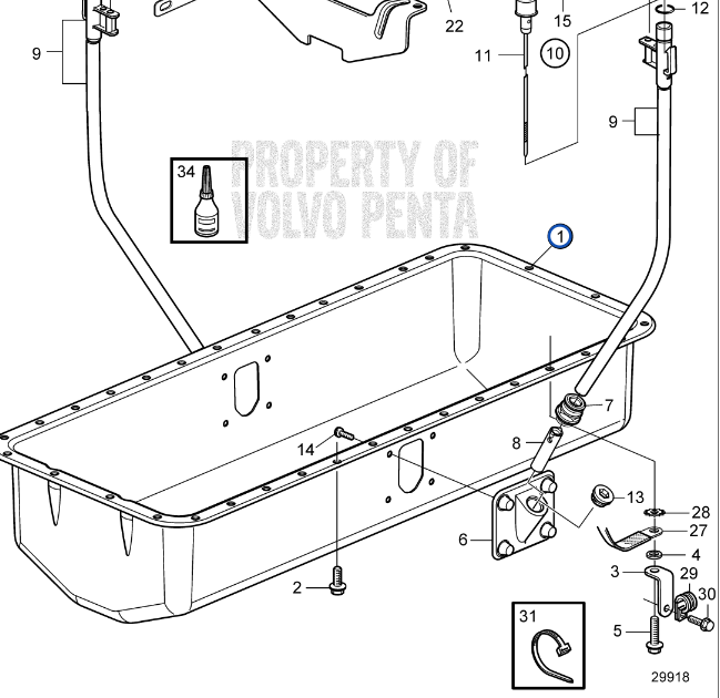 Ölwanne Volvo Penta D6 - 3582792