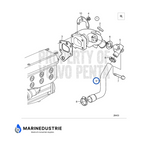 Volvo Penta D2-55 slang uitlaatbocht - 3589547