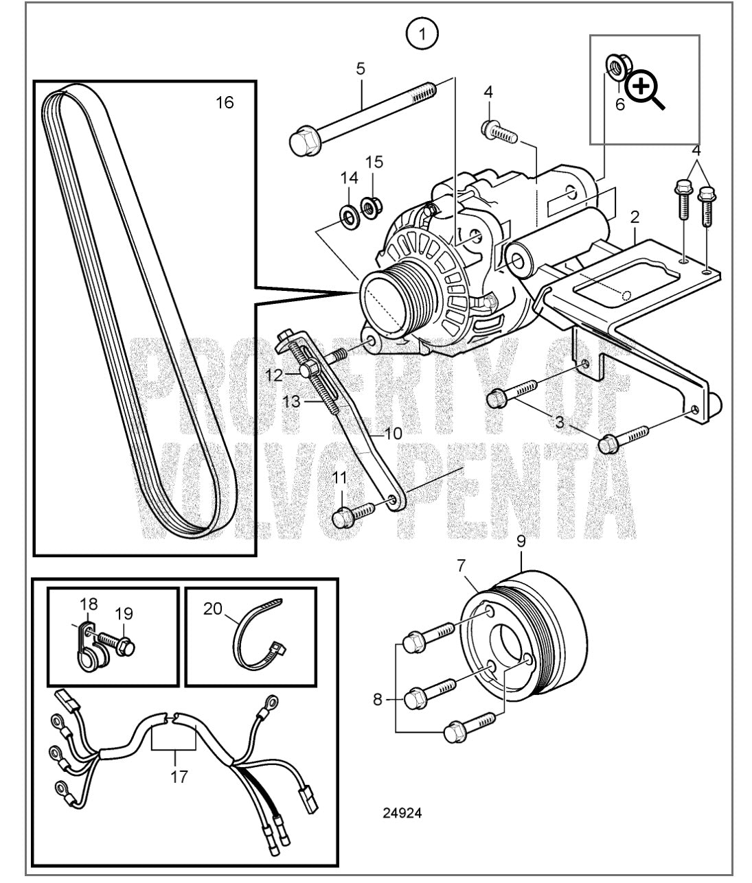 Volvo Penta Sekundärlichtmaschinensatz – 21384685